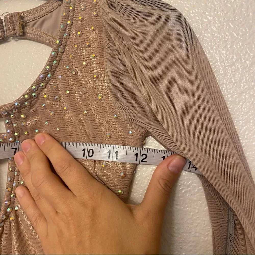 Tenth House solo custom 2 Die 4 Dance dress costume tan beige MYSTIC TD23413 LC